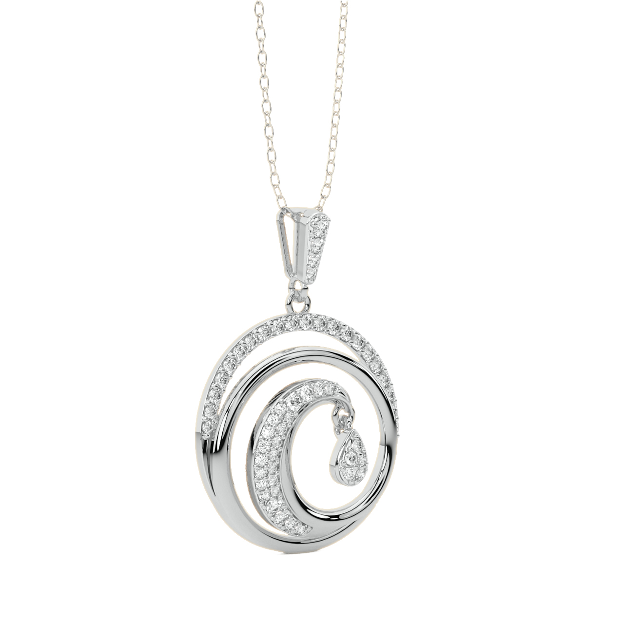 Declan Round Diamond Pendant